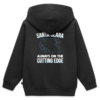 Santa Clara San Francisco Usa Design - Kinder Premium Organic Zip Hoodie - Schwarz - Hinten - AI Model Kid Male (0cm)