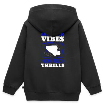 Santa Clara San Francisco Usa Design - Kinder Premium Organic Zip Hoodie - Schwarz - Hinten - AI Model Kid Male (0cm)