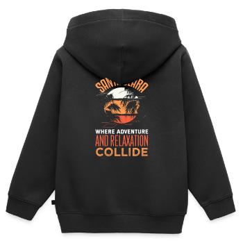 Santa Clara San Francisco Usa Design - Kinder Premium Organic Zip Hoodie - Schwarz - Hinten - AI Model Kid Male (0cm)