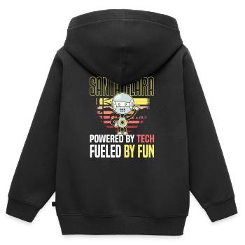 Santa Clara San Francisco Usa Design - Kinder Premium Organic Zip Hoodie - Schwarz - Hinten - AI Model Kid Male (0cm)