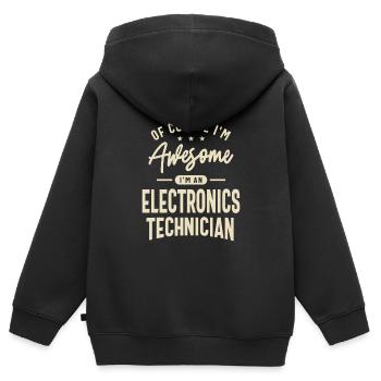Electronics Technician Occupation - Kids Premium Organic Zip-up Hoodie - black - Back - AI Model Kid Male (0cm)