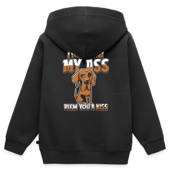 Deutsche Dogge - Kinder Premium Organic Zip Hoodie - Schwarz - Hinten - AI Model Kid Male (0cm)