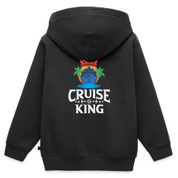 Kreuzfahrt - Kinder Premium Organic Zip Hoodie - Schwarz - Hinten - AI Model Kid Male (0cm)