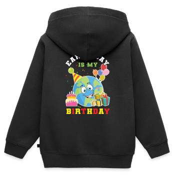 Protect Oceans Day Earth Day Meine Geburt - Kinder Premium Organic Zip Hoodie - Schwarz - Hinten - AI Model Kid Male (0cm)