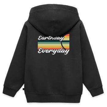 Everyday Planet Oceans Day Vintage Earth Day - Kinder Premium Organic Zip Hoodie - Schwarz - Hinten - AI Model Kid Male (0cm)