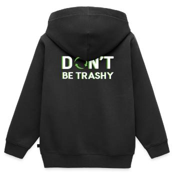 Recycle Zitate Nature Oceans Day Earth Day - Kinder Premium Organic Zip Hoodie - Schwarz - Hinten - AI Model Kid Male (0cm)