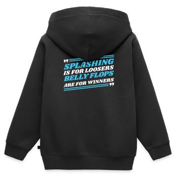 Turmspringen Turmspringer Spritzen - Kinder Premium Organic Zip Hoodie - Schwarz - Hinten - AI Model Kid Male (0cm)