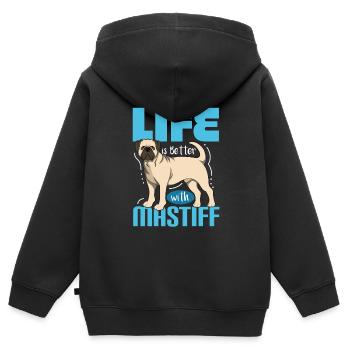 Mâtin - Sweat Premium à capuche zippé enfant bio - noir - Dos - AI Model Kid Male (0cm)