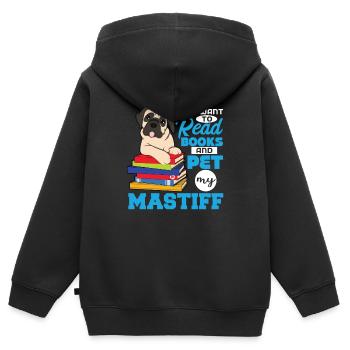 Mâtin - Sweat Premium à capuche zippé enfant bio - noir - Dos - AI Model Kid Male (0cm)