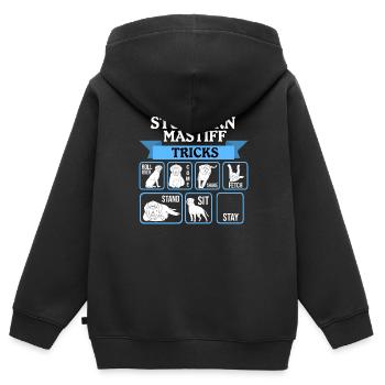 Mâtin - Sweat Premium à capuche zippé enfant bio - noir - Dos - AI Model Kid Male (0cm)