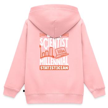 Data Scientist Millennial Statistician - Kinder Premium Organic Zip Hoodie - Rosa - Hinten - AI Model Kid Female (0cm)