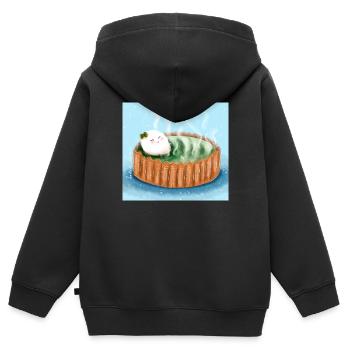 Relax - Kinder Premium Organic Zip Hoodie - Schwarz - Hinten - AI Model Kid Male (0cm)