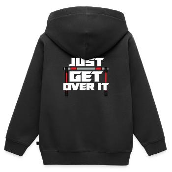 Athlétisme Athlétisme Coureurs Course Cadeau - Sweat Premium à capuche zippé enfant bio - noir - Dos - AI Model Kid Male (0cm)
