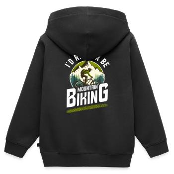 Bicycles Cyclists I prefer to ride - Kids Premium Organic Zip-up Hoodie - black - Back - AI Model Kid Male (0cm)