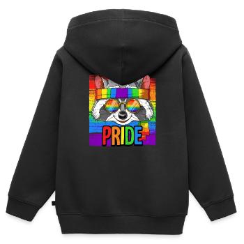 Pride LGBTQ Christopher Street Day Kostüm Pride - Kinder Premium Organic Zip Hoodie - Schwarz - Hinten - AI Model Kid Male (0cm)