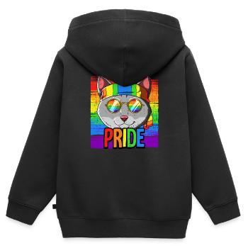 Pride LGBTQ Christopher Street Day Kostüm Pride - Kinder Premium Organic Zip Hoodie - Schwarz - Hinten - AI Model Kid Male (0cm)