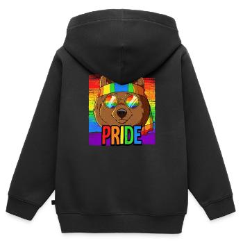 Pride LGBTQ Christopher Street Day Kostüm Pride - Kinder Premium Organic Zip Hoodie - Schwarz - Hinten - AI Model Kid Male (0cm)