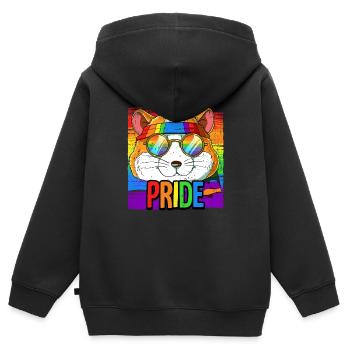 Pride LGBTQ Christopher Street Day Kostüm Pride - Kinder Premium Organic Zip Hoodie - Schwarz - Hinten - AI Model Kid Male (0cm)