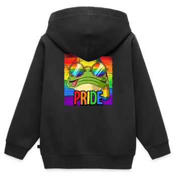 Pride LGBTQ Christopher Street Day Kostüm Pride - Kinder Premium Organic Zip Hoodie - Schwarz - Hinten - AI Model Kid Male (0cm)
