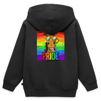 Pride LGBTQ Christopher Street Day Kostüm Pride - Kinder Premium Organic Zip Hoodie - Schwarz - Hinten - AI Model Kid Male (0cm)