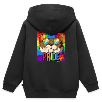 Pride LGBTQ Christopher Street Day Kostüm Pride - Kinder Premium Organic Zip Hoodie - Schwarz - Hinten - AI Model Kid Male (0cm)