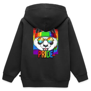 Pride LGBTQ Christopher Street Day Kostüm Pride - Kinder Premium Organic Zip Hoodie - Schwarz - Hinten - AI Model Kid Male (0cm)