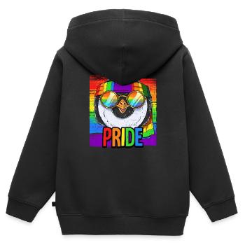 Pride LGBTQ Christopher Street Day Kostüm Pride - Kinder Premium Organic Zip Hoodie - Schwarz - Hinten - AI Model Kid Male (0cm)