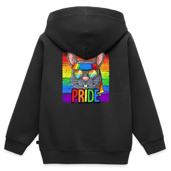 Pride LGBTQ Christopher Street Day Kostüm Pride - Kinder Premium Organic Zip Hoodie - Schwarz - Hinten - AI Model Kid Male (0cm)