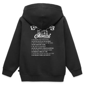 Chemist 10 Reasons To Date A Chemist - Kids Premium Organic Zip-up Hoodie - black - Back - AI Model Kid Male (0cm)