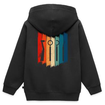 Retro Dentist Vitage Dentist Tools - Kids Premium Organic Zip-up Hoodie - black - Back - AI Model Kid Male (0cm)