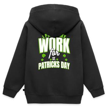 Lustiger Arbeiter Ich Pausierte Meine Arbeit Für - Kinder Premium Organic Zip Hoodie - Schwarz - Hinten - AI Model Kid Male (0cm)
