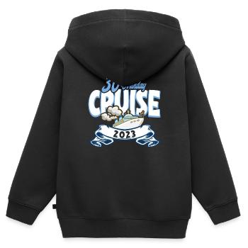 Kreuzfahrt Kreuzfahrtreisende 30. Geburtstag - Kinder Premium Organic Zip Hoodie - Schwarz - Hinten - AI Model Kid Male (0cm)