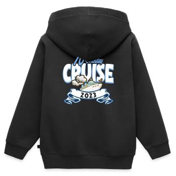 Kreuzfahrt Kreuzfahrtreisende 70. Geburtstag - Kinder Premium Organic Zip Hoodie - Schwarz - Hinten - AI Model Kid Male (0cm)