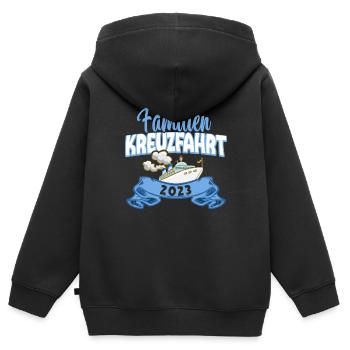 Kreuzfahrt Kreuzfahrtreisende Familie - Kinder Premium Organic Zip Hoodie - Schwarz - Hinten - AI Model Kid Male (0cm)
