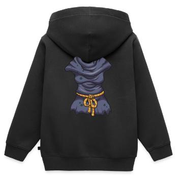 Hexe Kostüm - Kinder Premium Organic Zip Hoodie - Schwarz - Hinten - AI Model Kid Male (0cm)