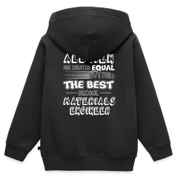 Best Men Become Materials Engineer - Kids Premium Organic Zip-up Hoodie - black - Back - AI Model Kid Male (0cm)