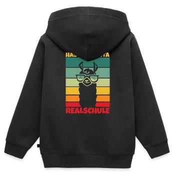 Hasta La Vista Realschule Geschafft - Kinder Premium Organic Zip Hoodie - Schwarz - Hinten - AI Model Kid Male (0cm)