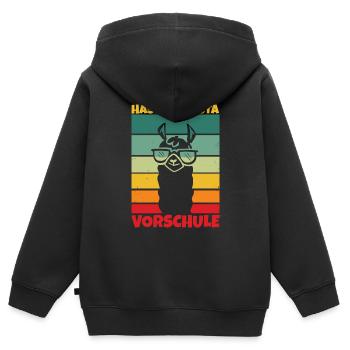 Vorschulkind Verabschieden Kindergarten Vorschule - Kinder Premium Organic Zip Hoodie - Schwarz - Hinten - AI Model Kid Male (0cm)