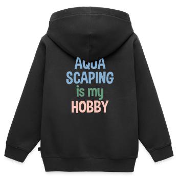Aquascaping est mon aquarium cadeau de passe-temps - Sweat Premium à capuche zippé enfant bio - noir - Dos - AI Model Kid Male (0cm)