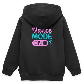 Dance Mode On - Kinder Premium Organic Zip Hoodie - Schwarz - Hinten - AI Model Kid Male (0cm)