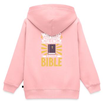Jesus Christianity God Praying Prayer Pastor - Kids Premium Organic Zip-up Hoodie - rose - Back - AI Model Kid Female (0cm)