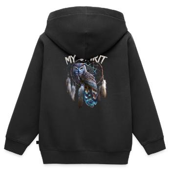 My Spirit für einen Esoteriker Esoterikerin - Kinder Premium Organic Zip Hoodie - Schwarz - Hinten - AI Model Kid Male (0cm)