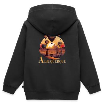 Albuquerque Ballon New Mexico Heißluftballon - Kinder Premium Organic Zip Hoodie - Schwarz - Hinten - AI Model Kid Male (0cm)