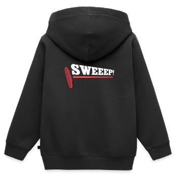 Locken - Kinder Premium Organic Zip Hoodie - Schwarz - Hinten - AI Model Kid Male (0cm)