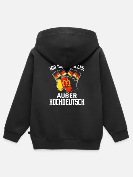 Cooles Ostdeutschland Spruch Motiv - Kinder Premium Organic Zip Hoodie - Schwarz