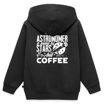 Astronomer Astronomer Fueled By Stars - Kids Premium Organic Zip-up Hoodie - black - Back - AI Model Kid Male (0cm)