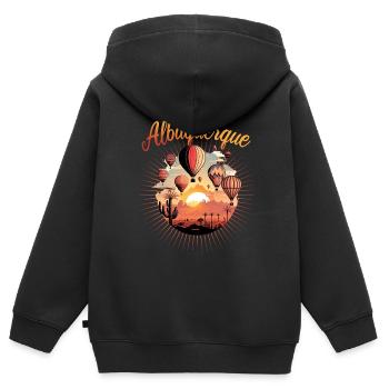 Albuquerque Ballon New Mexico Heißluftballon - Kinder Premium Organic Zip Hoodie - Schwarz - Hinten - AI Model Kid Male (0cm)
