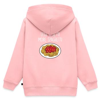 Lustige Pasta-Sprüche Essen Pasta-Liebhaber - Kinder Premium Organic Zip Hoodie - Rosa - Hinten - AI Model Kid Female (0cm)