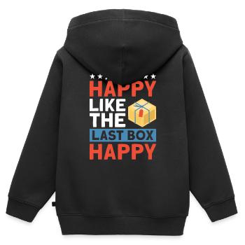 Postbote Briefträger Brief Paketdienst Geschenk - Kinder Premium Organic Zip Hoodie - Schwarz - Hinten - AI Model Kid Male (0cm)