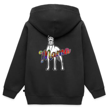 Great Dane Great Dane Mama - Kids Premium Organic Zip-up Hoodie - black - Back - AI Model Kid Male (0cm)